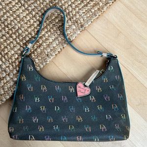 Dooney & Bourke Rainbow Signature Monogram Small Shoulder Bag